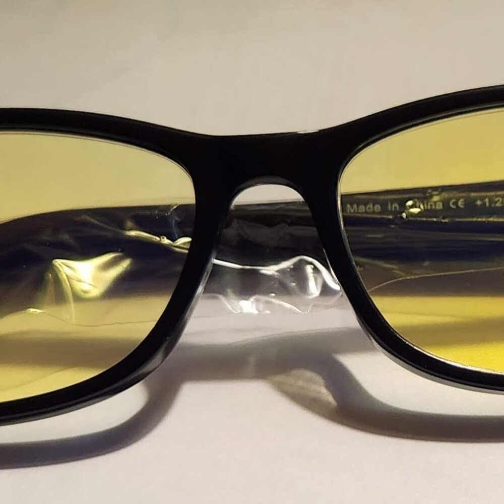 Anti Blue Ray Reducer Tinted Lens Glasses (+1.25)